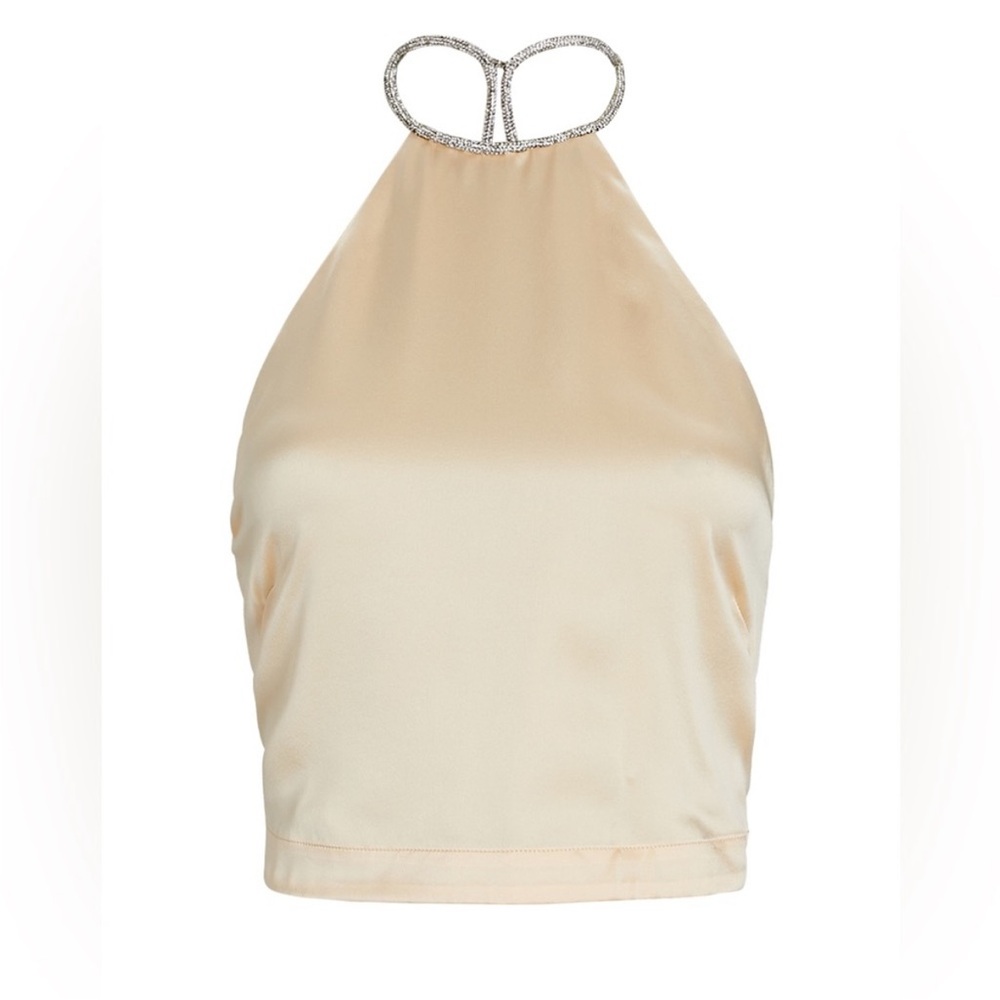 Backgrounde NYC Silk Halter Blouse - Size Petite